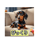 ミニチュアダックス表情スタンプ（個別スタンプ：2）