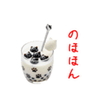 タピオカミルクティーの猫、ぷにぷに一言（個別スタンプ：5）