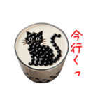 タピオカミルクティーの猫、ぷにぷに一言（個別スタンプ：13）