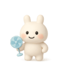 ぷにうさちゃんの夏 文字無し（個別スタンプ：3）