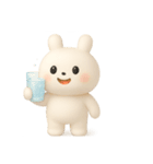 ぷにうさちゃんの夏 文字無し（個別スタンプ：4）
