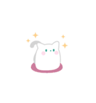 まんじゅうみたいな猫-言葉なし-（個別スタンプ：3）