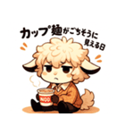 梅雨もおうちもふもふひつじ（個別スタンプ：6）
