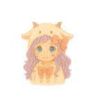 紫髪のヤギガール（個別スタンプ：3）