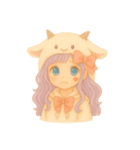 紫髪のヤギガール（個別スタンプ：4）