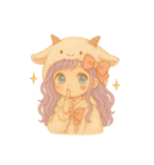 紫髪のヤギガール（個別スタンプ：5）