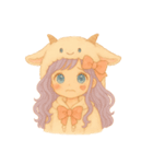 紫髪のヤギガール（個別スタンプ：7）