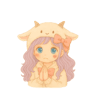 紫髪のヤギガール（個別スタンプ：8）