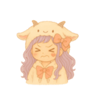 紫髪のヤギガール（個別スタンプ：11）