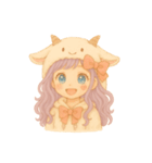 紫髪のヤギガール（個別スタンプ：12）