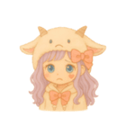 紫髪のヤギガール（個別スタンプ：14）