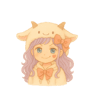 紫髪のヤギガール（個別スタンプ：16）