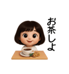 女の子の無難なスタンプ。（個別スタンプ：15）