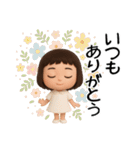 女の子の無難なスタンプ。（個別スタンプ：21）