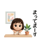 女の子の無難なスタンプ。（個別スタンプ：28）