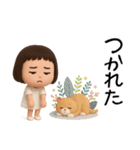 女の子の無難なスタンプ。（個別スタンプ：35）