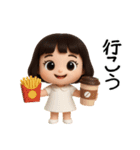 女の子の無難なスタンプ。（個別スタンプ：38）