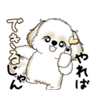 シーズー犬 2025 「やるかやらないか」（個別スタンプ：35）