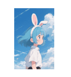 可愛い ウサギ 少女 うさぎ（個別スタンプ：13）