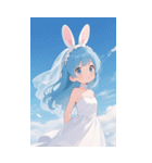 可愛い ウサギ 少女 うさぎ（個別スタンプ：20）