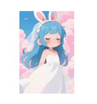 可愛い ウサギ 少女 うさぎ（個別スタンプ：22）