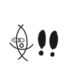 コンパスを使って書ける"こめまる"（個別スタンプ：3）