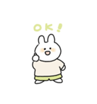 みどりのズボンのうさぎ（個別スタンプ：10）
