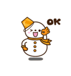 動く★雪だるまスタンプ4【気持ち】（個別スタンプ：4）