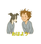 イタグレのロコとジェニーおばさん（個別スタンプ：4）