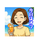 競馬女子ハナコの夏休みスタンプ（個別スタンプ：2）