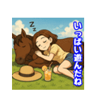 競馬女子ハナコの夏休みスタンプ（個別スタンプ：6）