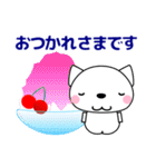 優しい気づかい❤かわいい 猫 夏編 修正版（個別スタンプ：6）