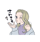 いろんなファッションのかわいいおんなのこ（個別スタンプ：1）