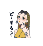 いろんなファッションのかわいいおんなのこ（個別スタンプ：19）