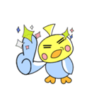 3羽のおかめインコのオカメちゃん（個別スタンプ：1）