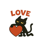 英語フレーズ★けだるい黒猫スタンプ（個別スタンプ：1）
