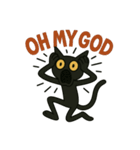 英語フレーズ★けだるい黒猫スタンプ（個別スタンプ：17）