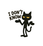 英語フレーズ★けだるい黒猫スタンプ（個別スタンプ：20）