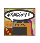 【落書き風編3】茶色の柴犬（口元が黒い）（個別スタンプ：2）