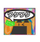 【落書き風編3】茶色の柴犬（口元が黒い）（個別スタンプ：4）