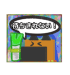 【落書き風編3】茶色の柴犬（口元が黒い）（個別スタンプ：9）