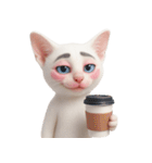 面白いメイク猫 （NT）（個別スタンプ：3）