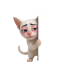 面白いメイク猫 （NT）（個別スタンプ：9）
