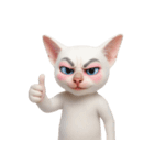 面白いメイク猫 （NT）（個別スタンプ：14）