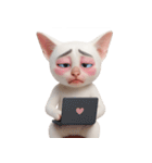 面白いメイク猫 （NT）（個別スタンプ：21）