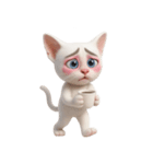 面白いメイク猫 （NT）（個別スタンプ：24）