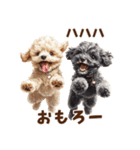 毛色いろいろ！感情いっぱいトイプードル（個別スタンプ：28）