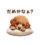 毛色いろいろ！感情いっぱいトイプードル（個別スタンプ：33）