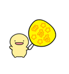 【黄】動く！推し活シンプルまるい人（個別スタンプ：24）