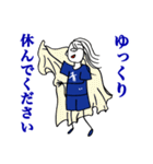 青い人スタンプ①（個別スタンプ：15）
